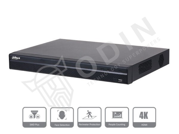 Dahua NVR4204-4KS2/L Nvr 4 Ingressi senza PoE 1U 2 HDD per telecamere fino a 8 mpx